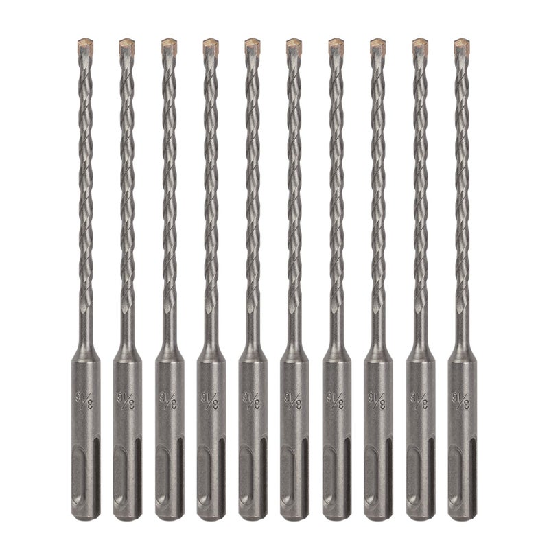 Sabre Tools أدوات سيبر 10 عبوات SDS Plus 3/16 بوصة × 6 بوصة مطرقة دوارة لقم الثقب من الكربيد لحجر الطوب والخرسانة - Image 1